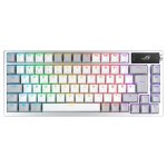 Clavier ASUS ROG Azoth 75% blanc RGB OLED sans fil et filaire