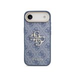Funda para móvil Guess Carcasa rígida Material premium Azul logo dorado para iPhone 4G