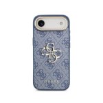 Funda para móvil Guess Hartschale Premium Material Blau mit goldenem Logo für iPhone 4G