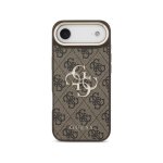 Capa Guess Castanha com Grande Logo Dourado para iPhone Air 4G, Design Elegante