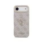 Funda para móvil Guess Custodia rigida Materiale premium Rosa logo dorato per iPhone 4G