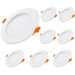 Lámpara Techo Led Autrucker 5w Empotrable 75-80mm Paquete 8 Unidades