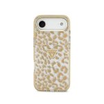 Funda para móvil Guess PC+TPU leopardo marrón con brillos MagSafe para iPhone Air