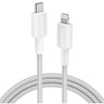 Cable USB-C a Lightning Anker 322 Bio-Braided 1.8 m Blanco