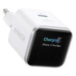 Cargador de pared Anker Nano 45W USB-C Pantalla inteligente Blanco