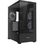 PC-Gehäuse Sharkoon SK6 ARGB Mittelturm Gehäuse Glas Schwarz ARGB