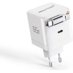 Cargador USB RealPower GaN 65W 2 Puertos USB-C Blanco
