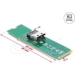 Conversor M.2 Key M para SFF-8654 4i PCIe 4.0 NVMe Delock