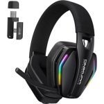 Auriculares Onikuma GT826 inalámbricos Bluetooth y USB-C para gaming con micrófono y RGB negro