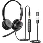 Auriculares Onikuma X81 con cable USB-C para gaming, micrófono y control de volumen negro