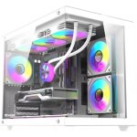 Boîtier PC Darkflash B275 PRO Blanc avec 6 Ventilateurs et Panneau en Verre