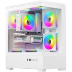 Caixa PC Darkflash C365 Midi Tower Branca com 5 Ventoinhas