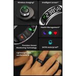 Smart Ring Colmi R12 Größe 11 Bluetooth IPX4 Akku 5 Tage iOS/Android Schwarz