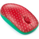 Ratón Mustard Very Berry RF Wireless 1600 DPI Rojo Ergonomía Beidhändig