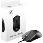 Ratón MSI Forge GM320 USB 12800 DPI Noir RGB 6 Boutons