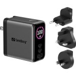 Caricatore Sandberg Travel Charger PD100W Display USB-C e USB-A