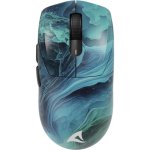 Ratón Sharkoon SKILLER SGM25W Gaming RF Wireless USB 12000 DPI Azul Turquesa
