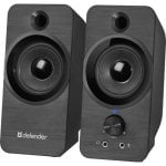 Colunas Defender PC 2.0 USB 8W potência design compacto preto