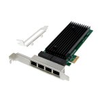 Netzwerkkarte MicroConnect MC-PCIEX1-82575-Q PCIe x1 4 Ports Gigabit Ethernet Schwarz