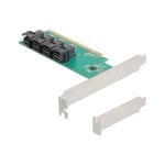Tarjeta de Interfaz Delock 90777 PCIe x16 4 Puertos SFF-8643 NVMe Low Profile