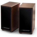 Altavoces ESP de madera USB 2.0 canal 6W con control de volumen
