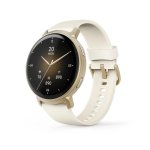 Hama 00178641 Bluetooth GPS 43mm AMOLED Gold Weiß IP68 Pulsmesser SpO2
