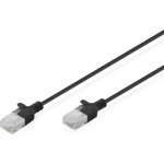 Cable de Red Digitus CAT6 U/UTP Slim Patch 0.3m Negro