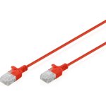 Digitus CAT6 U/UTP Slim Netzwerkkabel 0,3m Rot