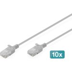 Cable Réseau Digitus CAT6 U/UTP Slim 3m Gris