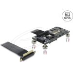 Adaptateur PCIe 3.0 x4 à M.2 Key M Delock RGB avec ventilateur