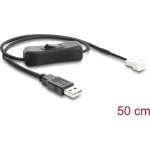 Cable Adaptador USB 2.0 a 3 Pin Delock 50 cm con Interruptor
