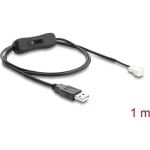 Cable Adaptador USB 3 Pin Delock 100 cm con Interruptor