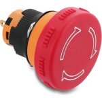 Pulsador rojo Delock 1NO 250 V 5 A montaje empotrado IP65