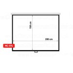 Projektionsleinwand Maclean MC-594 Manuell 100" 3:4 Schwarz/Weiß