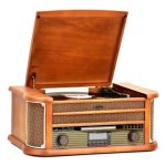 Tornamesa Reflexion HIF2002DAB Semiautomática Marrón 33/45/78 RPM DAB+ FM CD Bluetooth