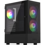 Boîtier PC Krux Vako RGB ATX avec Ventilateurs RGB et Panneau en Verre Trempé