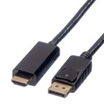 Cable Adaptador DisplayPort a HDMI ROLINE 3 m Negro