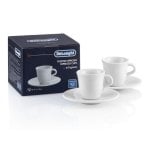 Tasse DeLonghi DLSC308 Porcelaine 70 ml Blanc Pack 2 Unités