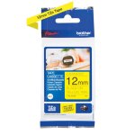Cinta para impresora de etiquetas Brother TZE631S Negro sobre amarillo 12 mm