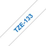Nastro per stampanti di etichette Brother TZE-133 Blu su trasparente 12 mm