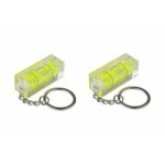 Llavero de anilla Kabelmeister TOOL-003-2 Plata Transparente Amarillo Rectángulo 2 piezas