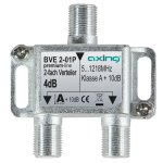 Diviseur de signal Axing BVE 2-01P coaxial 5-1218 MHz acier inoxydable 10 dB
