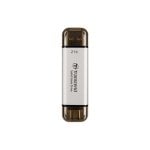Disque Dur Transcend ESD310 2 To SSD USB 3.2 Gen 1 1050 Mo/s Argent
