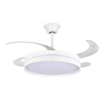 Ventoinha de Teto com Luz Koenic 42W 4 Pás 6 Velocidades Temporizador Função Inverno LED 25m²