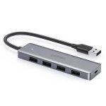 Hub Ugreen 4 puertos 5 Gbps USB 3.2 Gen 1 modelo 50985 Plata USB alimentado