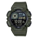 Casio WS-1500H-3BV Resina Verde Cronómetro Alarma Retroiluminación 100m