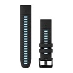 Armband Garmin QuickFit 22 mm Silikon Schwarz/Blau