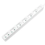 Régua de tomadas LogiLink LPS231 6 Tomadas Tipo C 1,5 m Interior IP20 Branco