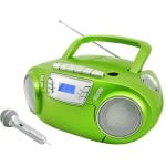 Sistema Estéreo Portátil Soundmaster SCD5800GR Leitor CD FM USB Verde Prateado
