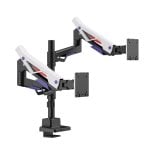 Kimex 015-5002 Suporte Monitor Duplo Mesa 24 a 57" VESA 75x75 a 200x200 Máx 27kg